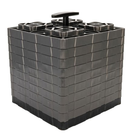 CAMCO FasTen Leveling Blocks XL w/T-Handle - 2x2 - Grey, PK 10 44527
